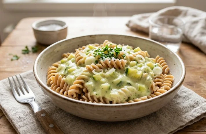 Zucchini Pasta with Creamy Sauce
