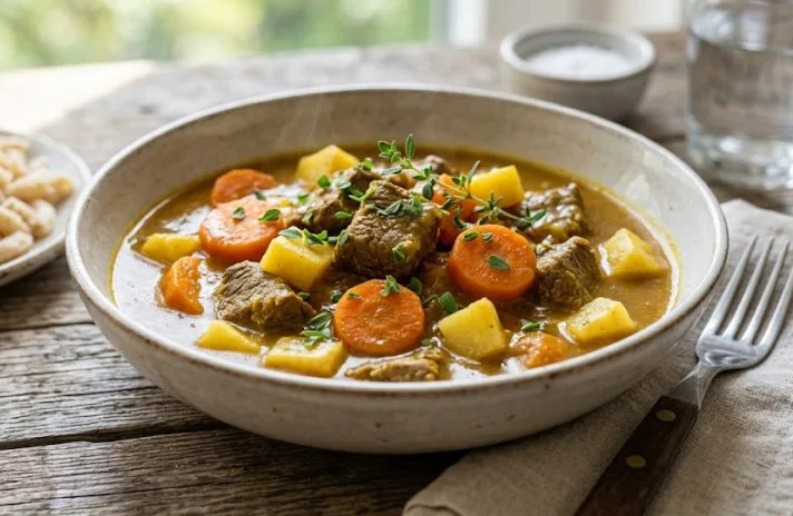 Quick Beef Goulash with Root Vegetables